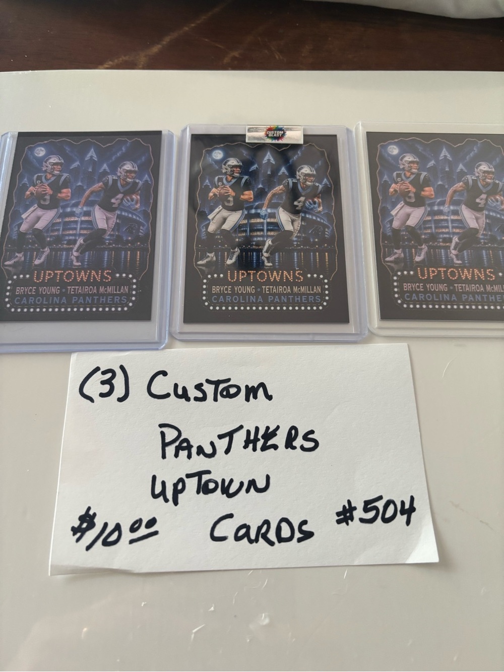 Custom Panthers Trading Cards - Blue (3-Pack)
